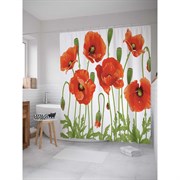 Шторка-занавеска для ванной JoyArty Маковые насаждения