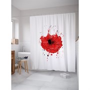 Шторка-занавеска для ванной JoyArty Акварельный мак