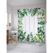 Шторка-занавеска для ванной JoyArty Макушки тропиков