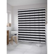 Шторка-занавеска для ванной JoyArty Черные полосы