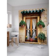 Шторка-занавеска для ванной JoyArty Окна с вазонами