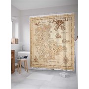 Шторка-занавеска для ванной JoyArty Карта сокровищ найдена