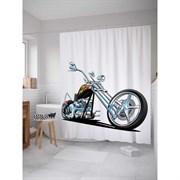 Шторка-занавеска для ванной JoyArty Хромированный мотоцикл