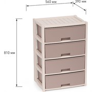 Комод ЗПИ "Альтернатива" Колорит 4-х секцион. широкий бежевый