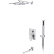 Душевая система для ванны и душа D&K DK Bayern.Liszt встраиваемый с изливом матовый бел