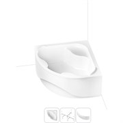 Угловая акриловая ванна Lavinia Boho Aveo