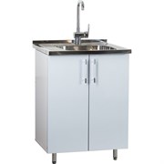 Тумба SANTREK 60*50 (2 дверцы) серебристый металлик фасад МДФ