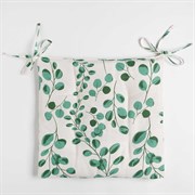 Сидушка на стул Доляна Эвкалипт 42x42 см, 100% хлопок, рогожка 164 г