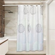 Штора для ванной Сантис peva pv-129 (кружево) 75 gsm 180x180 см
