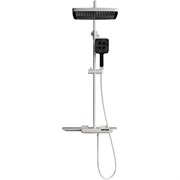 Душевая стойка RGW SP-34-W белая, головной душ/термостат (ручной душ, шланг 1,5 м)