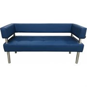 Трехместный диван Мягкий Офис синий