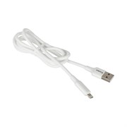 Кабель ProMega u28, 2,4a, 1м, usb - lightning, tpe, силикон, белый