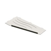 Полка RGW MT-11W/белая волна, металл 1,5 мм (правая)