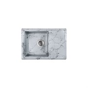 Мойка для кухни из искусственного камня WISENT мрамор серо-черный (беларусь) 435x620x220 WB15-16/WGER013