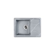 Мойка для кухни из искусственного камня WISENT мрамор серо-белый (беларусь) 435x620x220 WB15-17/WGER013