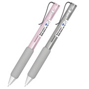 Ручка шариковая автоматическая С УЛЬТРАМЯГКИМ ГРИПОМ BRAUBERG "MAXI SOFT", СИНЯЯ, пишущий узел 0,5 мм, линия письма 0,35 мм, 144466