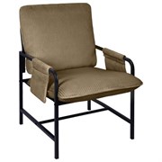 Кресло BRABIX "Gentle LC-300", ЛОФТ, пружинный блок, ткань велсофт (плюш), мокко, 533143