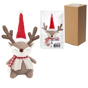 Украшение новогоднее интерьерное 40 см "Забавный оленёнок", полиэстер, ЗОЛОТАЯ СКАЗКА, 592509