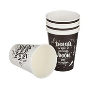 Одноразовый бумажный стакан Комус Надписи