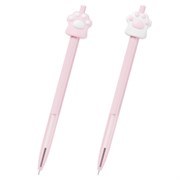 Ручка с топпером шариковая автоматическая FUNSTER (ФАНСТЕР) "CAT PAW", СИНЯЯ, ассорти, пишущий узел 0,7 мм, линия письма 0,35 мм, 144376