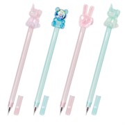 Ручка с акриловым топпером шариковая FUNSTER (ФАНСТЕР) "ACRYL MIX", СИНЯЯ, ассорти, пишущий узел 0,7 мм, линия письма 0,35 мм, 144380