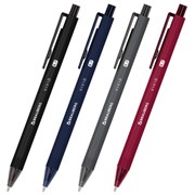 Ручка шариковая автоматическая BRAUBERG "VIVID", корпус soft-touch, СИНЯЯ, пишущий узел 0,7 мм, линия письма 0,35 мм, 144407