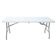Стол складной NOSTRESS (НОСТРЕСС) "Country FT-005" (1800х700х740 мм), НАГРУЗКА до 150 кг, пластик, белый, 680054