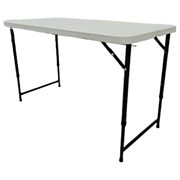 Стол складной NOSTRESS (НОСТРЕСС) "Country FT-004" (1220х610х740/580 мм), НАГРУЗКА до 150 кг, пластик белый, 680055