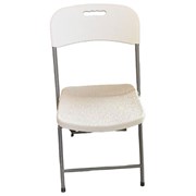 Стул складной NOSTRESS (НОСТРЕСС) "Country FC-003", НАГРУЗКА до 150 кг, КОМПЛЕКТ 2 шт., пластик HDPE, белый, 680059