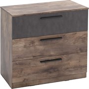 Комод спальня Мебельград Глазго 3 ящ Таксония / Металл Бруклин