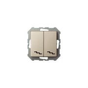 Проходной двухклавишный выключатель LIREGUS Эпсилон IP6+6 10-001-01 E/Ch