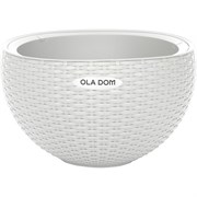 Круглое кашпо Ola Dom ELLASTIK RATTAN