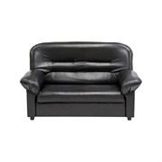 Двухместный диван Мягкий Офис с механизмом черный