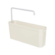 Кухонный органайзер для моющих средств PRIMANOVA с вешалкой для тряпки (бежевый), 27x14,5x7 см