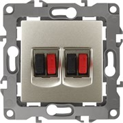 Двойная розетка аудио ЭРА 12-3112-04