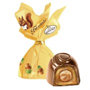 Конфеты шоколадные ФАБРИКА ИМ. КРУПСКОЙ "Белочка" с цельным лесным орехом, 1000 г, 40618