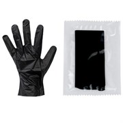 Перчатки одноразовые, эластомер TPE, КОМПЛЕКТ 50 пар, индивидуальная упаковка, размер L, черные, ELEGREEN, ГППVТЭлЧ-L ИНД1