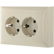 Прямая двойная розетка LK Studio 863701-1