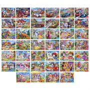 Пазлы картонные 24 элемента, КОМПЛЕКТ 40 шт., поле 17,5 х 13 см, РК