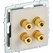 Четырехместная аудио-розетка IEK Brite ра10-бркр