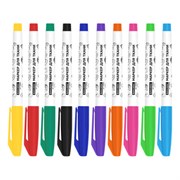 Маркеры для ткани 10 ЦВЕТОВ, TEXTILE MARKER, несмываемые, круглый наконечник 1-3 мм, BRAUBERG, 152656