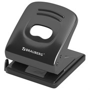 Дырокол металлический BRAUBERG "Office style", до 30 листов, черный, 273954