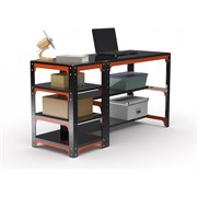 Стол металлический ООО Металекс серия KIT 750x1200x600 + две полки + перфопанель с комплектом аксессуаров, О, рост Ч , рост