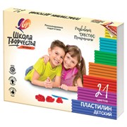 Пластилин классический ЛУЧ "Школа творчества", 21 цвет, 420 г, стек, картонная упаковка, 29С 1765-08