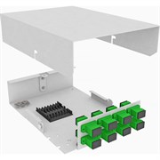 Настенный одномодовый укомплектованный оптический кросс TopLan КРНМ-Top-08SC/A-OS2-GY
