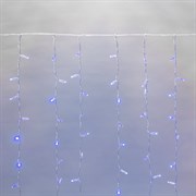 Гирлянда Neon-Night ДОЖДЬ занавес 2х3м, прозрачный ПВХ, 448LED синие, 28LED/нить, 16 нитей
