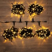 Гирлянда Neon-Night Клип лайт 24В, 5 нитей по 20 м, Flashing, 665LED 535 тепло-белые + 130 Flashing белые