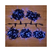 Гирлянда Neon-Night Клип лайт 24В, 5 нитей по 20 м, Flashing, 665LED 535 синие + 130 Flashing белые