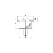 Шариковая опора iskra SP30-FL BS/CS