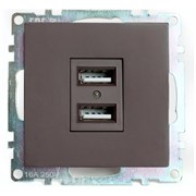 2-местная USB розетка Stekker R GLS10-7115-04 серия Катрин
